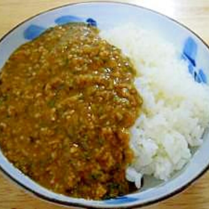 筍とネギのキーマカレー